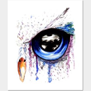 Blue Owl Eye Art Posters and Art